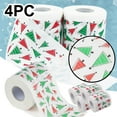 Christmas Decorations Big Sale! Christmas Pattern Color Toilet Paper