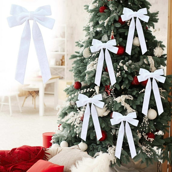 Christmas Decorations Bow Velvet Bows Christmas Velvet Ribbon Bows For Treat Bags Gift Wrapping Basket Shower Brithday Party Wedding Decorations Christmas Tree