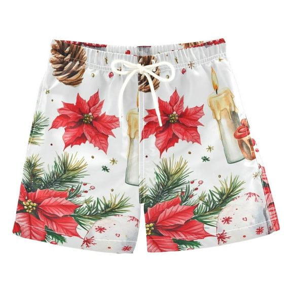 Christmas Decorations Boys Swim Trunks Quick Dry Boy Swim Shorts for 3-14 Years