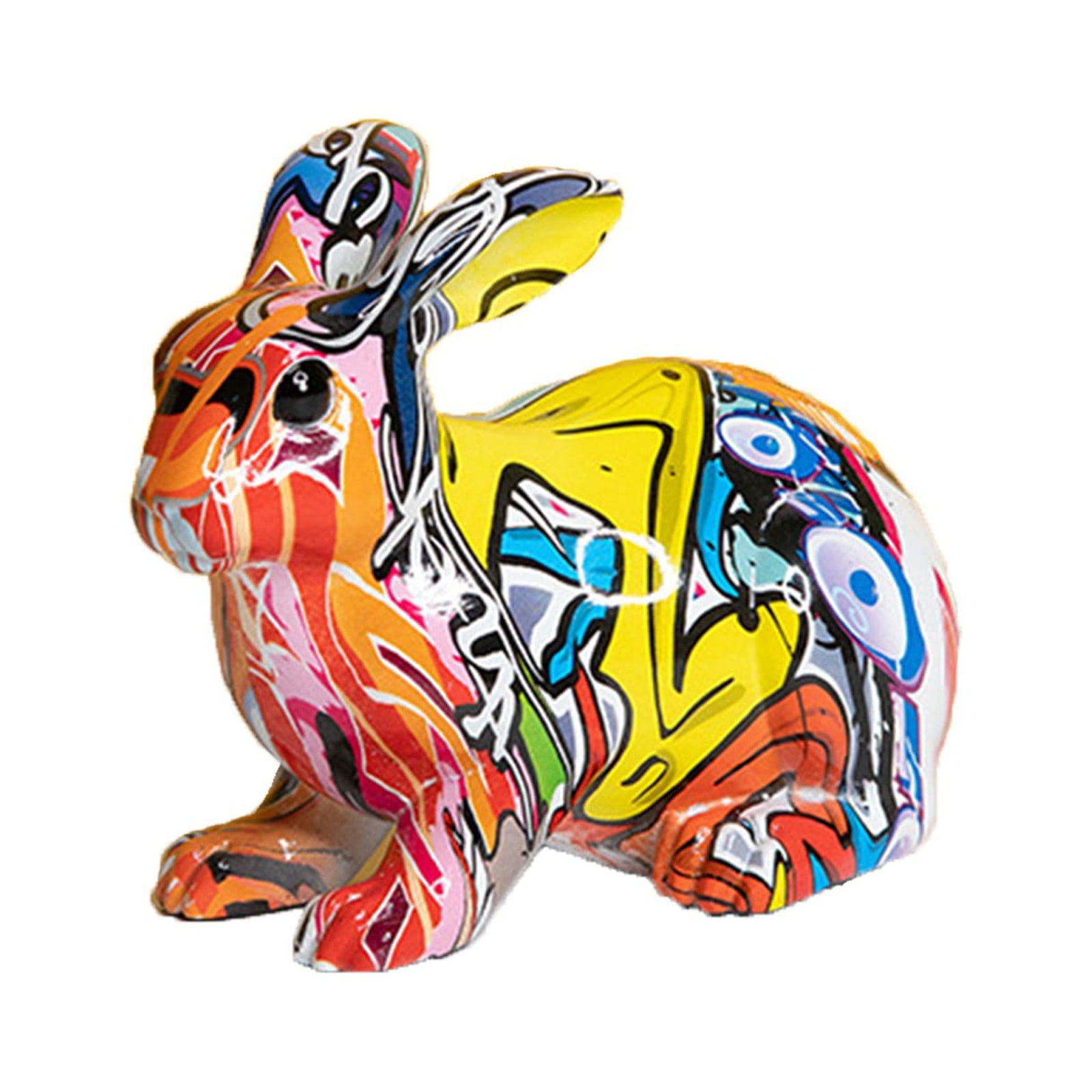 Christmas Decorations Bundle Resin Crafts Colorful Cute Rabbit Tabletop