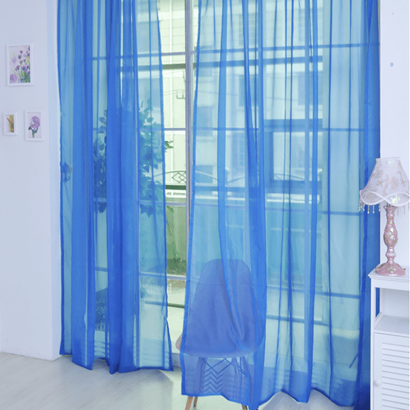 Christmas Decorations CHGBMOK 1 PCS Pure Color Tulle Door Window Curtain Drape Panel Sheer Scarf Valances Christmas Gifts on Clearance