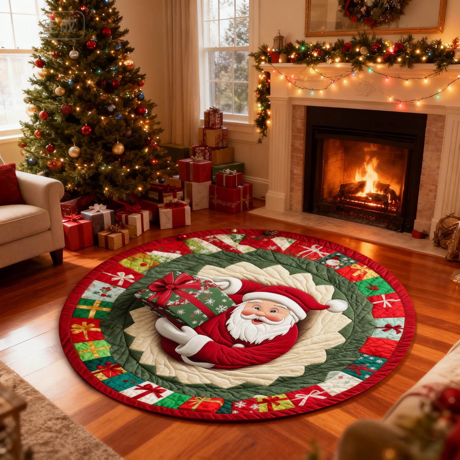 Christmas Decorations Christmas 3D Rug – Christmas Optical I Llusion ...