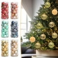 thumbnail image 1 of Christmas Decorations Christmas Ball Pendant 24Pcs Christmas Bucket Painted Plastic Ball Christmas Decoration Christmas Tree Decoration Pendant Christmas Decorations, 1 of 7