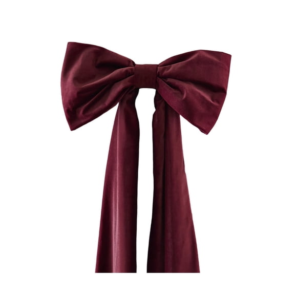 Christmas Decorations - Christmas Bows - 43.3"x15.8" Large Christmas Tree Topper - Burgundy Ribbon Gift Bows - Xmas Decor for Indoor Outdoor Home Wreaths Mantle Front Door Porch Wedding