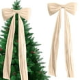 thumbnail image 1 of Christmas Decorations - Christmas Bows - 6FT Large Red Velvet Christmas Tree Topper - Ribbon Gift Bows - Xmas Decor for Indoor Outdoor Home Wreaths Mantle Front Door Porch Wedding(Yellow), 1 of 9