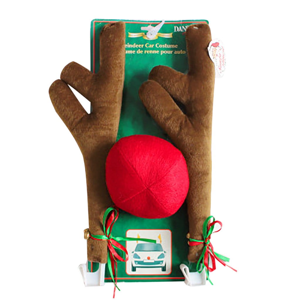 Christmas Decorations, Christmas Car Decor, Christmas Car Antler Decorations Auto Decoration