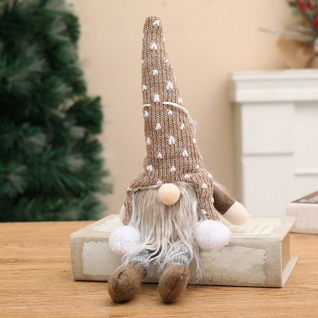 Christmas Decorations Christmas Crocheted Long Legged Old Man Doll With