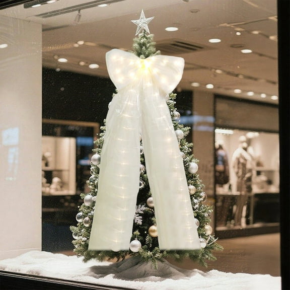 Christmas Decorations,Christmas Decor,47inch Giant Christmas Bows for Christmas Tree,Big Red Velvet Bow for Window Wall Mantle Front Door Porch - Indoor Home Room Party Valentines Xmas Decoration B