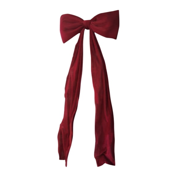 Christmas Decorations - Christmas Decor - 6 Ft Giant Bows for Christmas Tree-Big Red Velvet Bow for Tree Topper Window Wall Mantle-Indoor Home Room Party Valentines Xmas Decoration(Red)