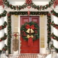 thumbnail image 1 of Christmas Decorations Christmas Door Cover for Front Door Wearth Christmas Door Banner With Red Bell Hanging Backdrop Wall Decoration for Indoor Home Christmas Party Decor 70.8×35.43 inches, 1 of 6