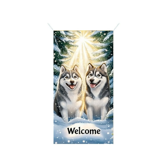 Christmas Decorations Christmas Door Cover with Penguin Pattern, Durable Christmas Door Covers for Festival Party Decorations 70.87×35.43Inch Multicolor