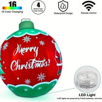Christmas Decorations Christmas Inflatable Ball Giant PVC Inflatable Ball Outdoor with LED Lights Remote Snowflake Merry Christmas Yard Decoration Outside Lawn Yard Garden Home Party Holiday Xmas