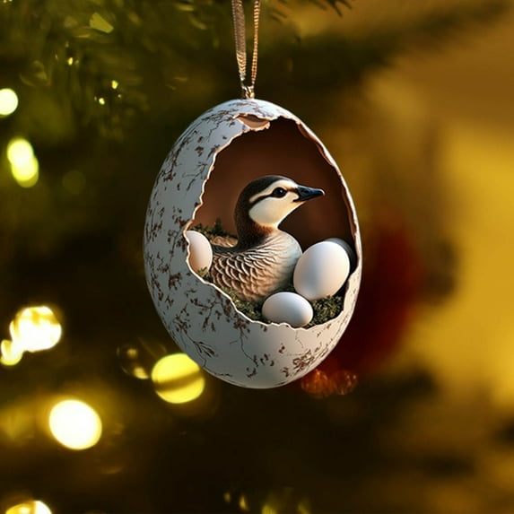 Christmas Decorations Christmas Ornaments Baby Animals Ducks Dinosaur Snake Eggs, Christmas Tree Pendant Decorations, Holiday Tree Hanging Ornaments, Festive Christmas Home Decor