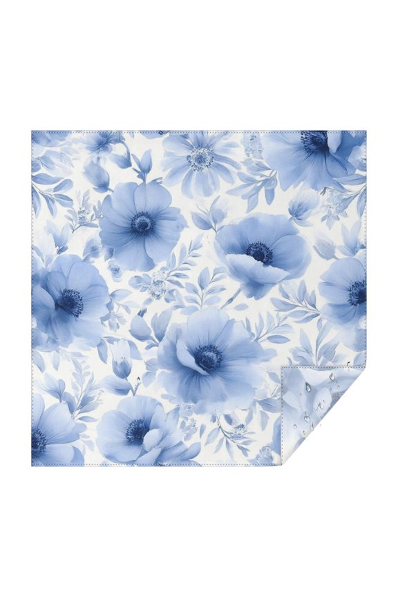 Pioneer Flower Floral Print Pattern Square Tablecloth,Waterproof Square Table Cover,Wipeable Spillproof Washable Table Cover for Home Kitchen Party Decor 42"X42"(107x107cm)