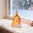 thumbnail image 1 of Christmas Decorations - Christmas Resin House Ornaments, Cottage Town Tiny Figurine with Led Light,Winter Village Ornament for Party Home Decor Christmas Ornaments Gifts(E), 1 of 6