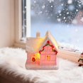 thumbnail image 1 of Christmas Decorations - Christmas Resin House Ornaments, Cottage Town Tiny Figurine with Led Light,Winter Village Ornament for Party Home Decor Christmas Ornaments Gifts(G), 1 of 6
