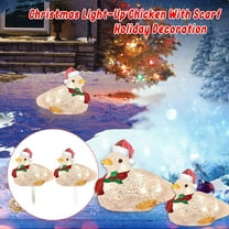 Christmas Decorations, Christmas Scarf Lights Outdoor Christmas Figure Set of 1 LED Acrylic Ducklings Garden Light-Up Holiday Decoration Big Christmas Ornament Christmas Ornament