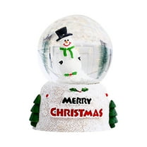 Christmas Decorations - Christmas Snow Globe, Santa Claus Electric Snow Globe with Snowflake & Lights, Battery Powered Xmas Water Globe, Christmas Decoration for Home, Holiday Party, Tabletop, Red