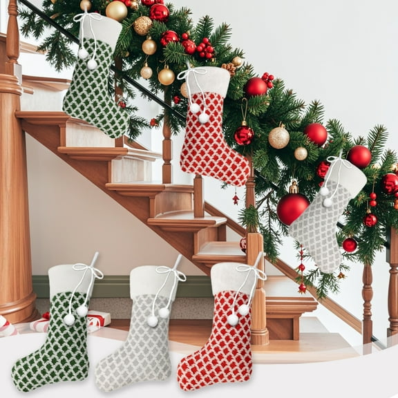 Christmas Decorations Christmas Stocking Pendants Christmas Festive Ambience Scene Layout Pendants Holiday Decor for Indoor Home Office