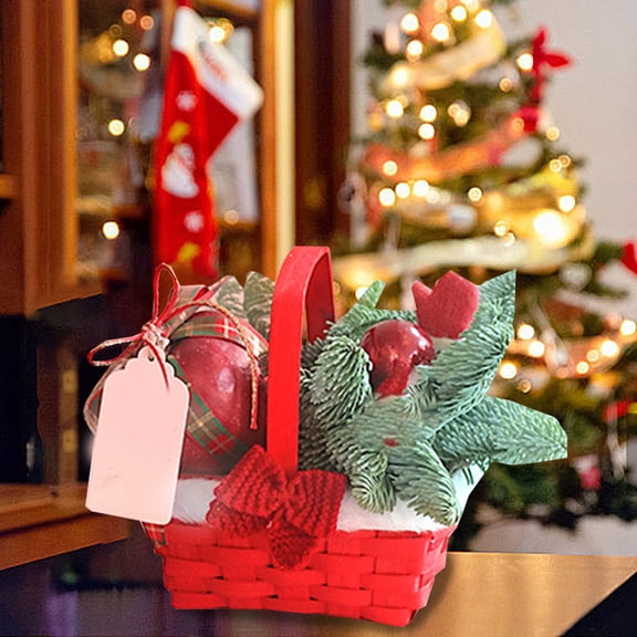 Christmas Decorations Christmas Sweethearts Basket Gift Gift Basket Gift Box Candy Box Snowflake Crisp Christmas Packaging Box Biscuits Box Suitable for Festivals