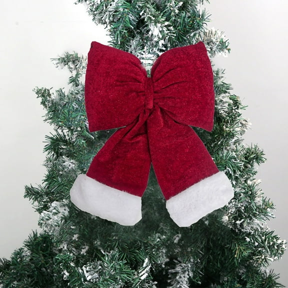 Christmas Decorations Christmas Tree Decoration Fmlxio Christmas Flannel Bow Tie Finished Product Three Dimensional Bow Decoration
