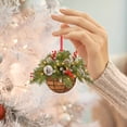 thumbnail image 1 of Christmas Decorations Christmas Tree Home Decor Pre-Lit Artificial Christmas Hanging Basket Pendant Christmas Wood Ornaments Hanging Decoration Gift, 1 of 6
