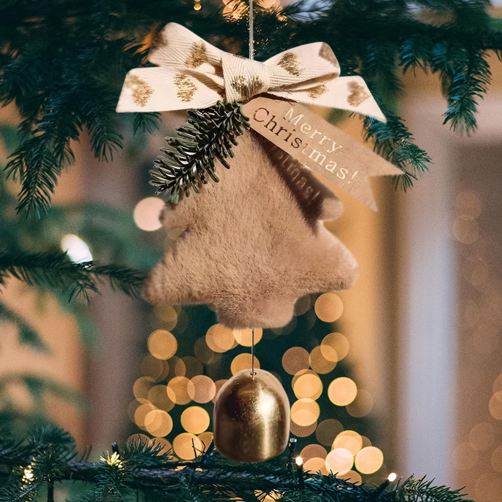 Christmas Decorations, Christmas Tree Ornamets Shape Hanging Plush ...