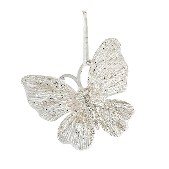 Christmas Decorations Christmas Tree Pendant Snowflakes Flower Garlands and Bowknots Shaped Ornaments Christmas Gifts (Butterfly)