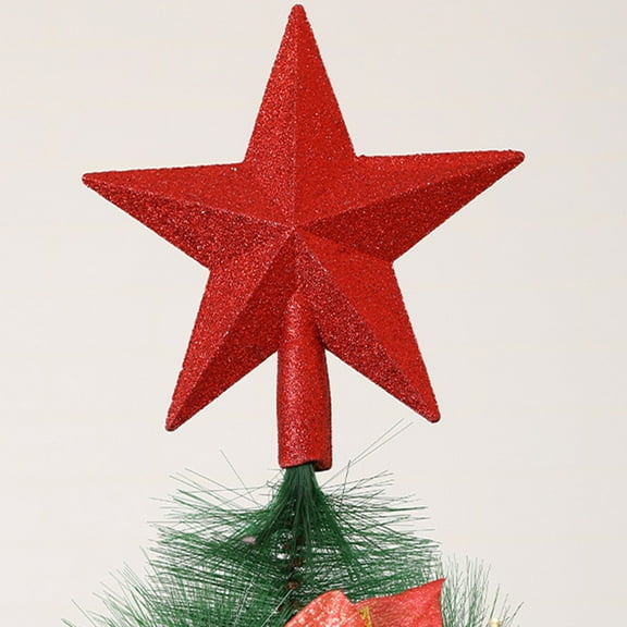 UPOUART Red Plastic Star for Top of Tree 1Pcs 7.9 x 7.9 x 1.6 in