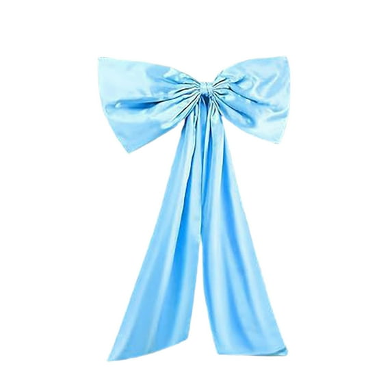 Christmas Decorations - Christmas Velvet Bows - 40x120cm Large Velvet Christmas Tree Topper - Ribbon Gift Bows - Xmas Decor for Indoor Outdoor Home Wreaths Mantle Front Door Porch Wedding(Blue)