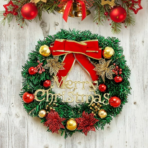 Christmas Decorations, Christmas Wreath Merry Christmas Front Door Decoration Wall Wreath Party Decoration Summer Door Wreaths outside Wreath Stands for Cemetery, Christmas Wreath, Home Decor