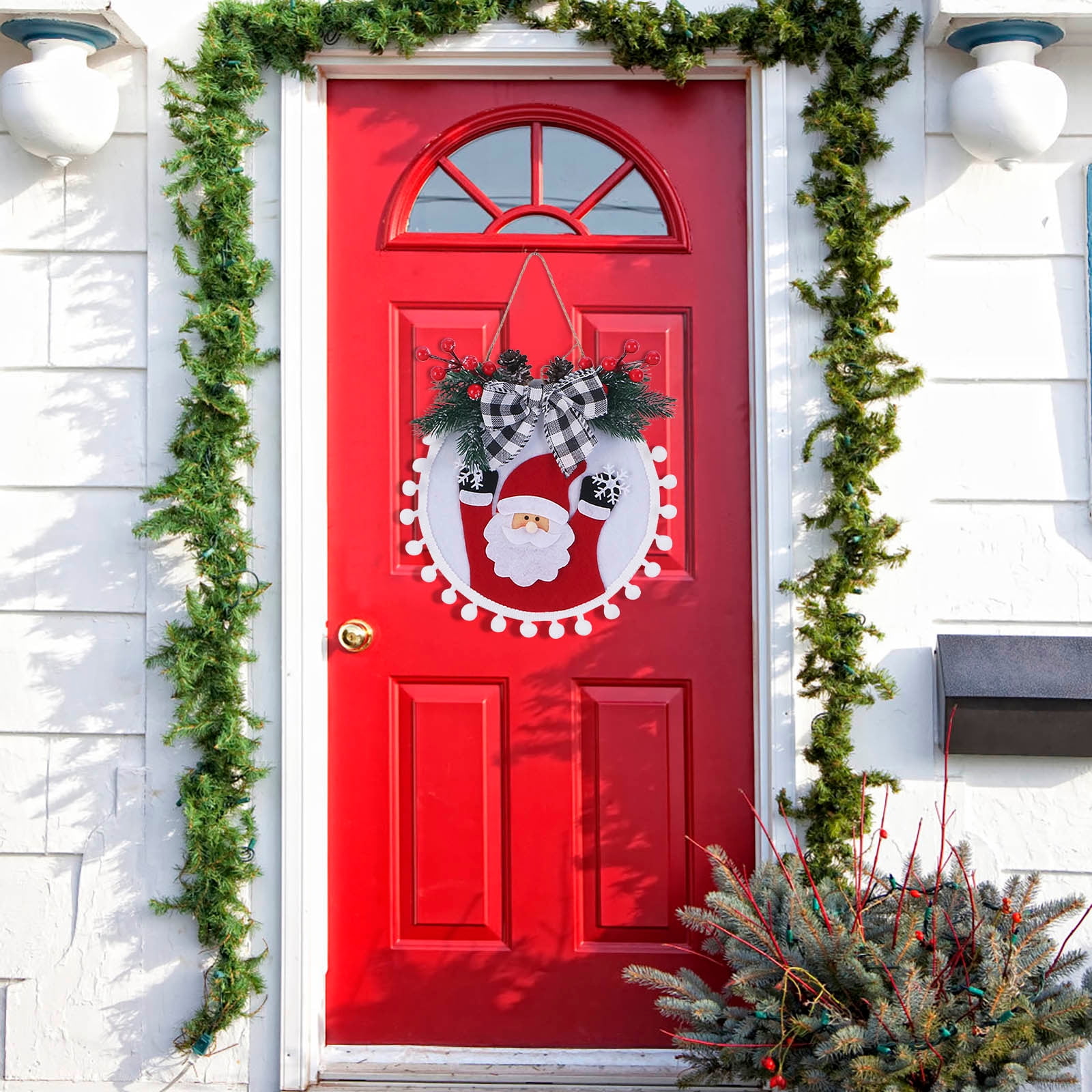 Christmas Decorations Christmas Wreath Santa Snowman Reindeers