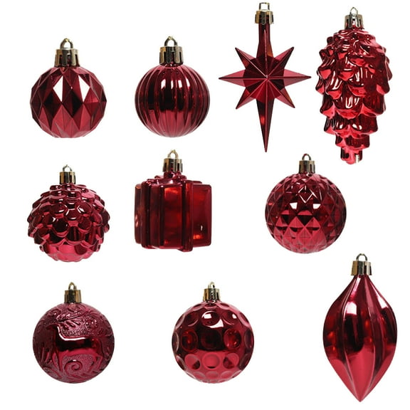 Christmas Decorations Clearance 12PCS Christmas Tree Ornament Pendant Party Supplies Tree Hanging Plastic Ball