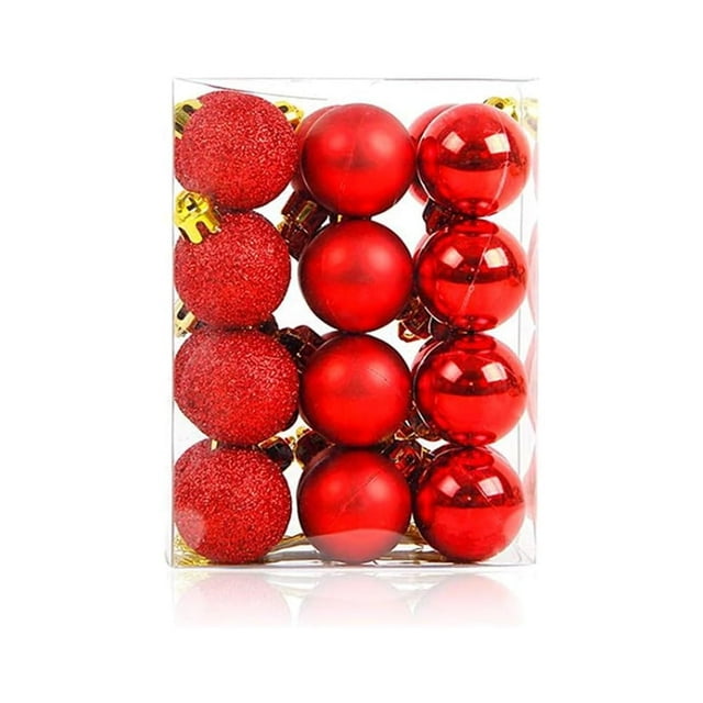 Christmas Decorations Clearance, 24Pcs Christmas Balls Ornaments, 1.18'' Shatterproof Christmas