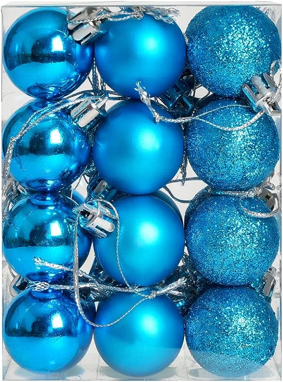 Christmas Decorations Clearance, 24Pcs Christmas Balls Ornaments, 1.18