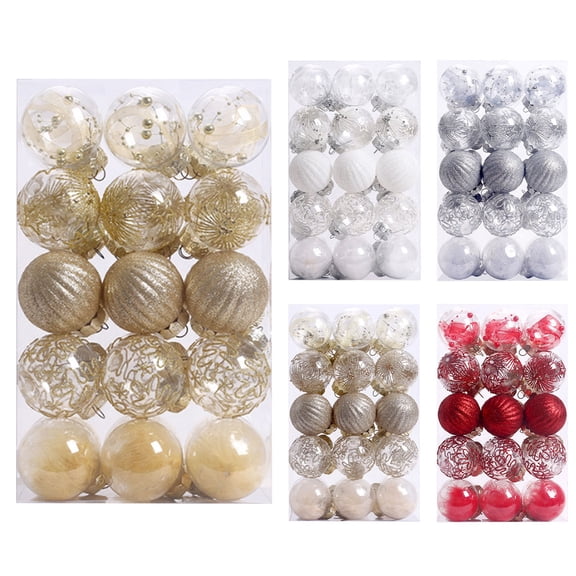 Christmas Decorations Clearance, 30 Pcs Of Christmas Ball Ornaments Shatterproof Christmas Decorations Christmas Tree Wedding Party Decorations Xmas Decor Ball, 2.36inch