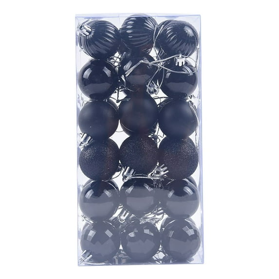 Christmas Decorations Clearance! 36Pcs 1.57'' Christmas Tree Ball Bauble Shatterproof Christmas Tree Ornaments Decorations Hanging Home Party Ornament Decor Black