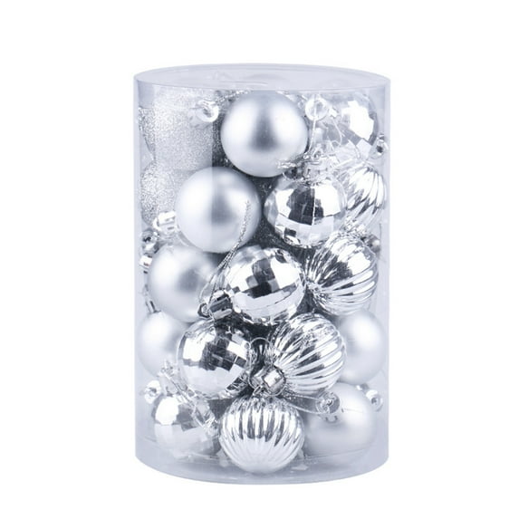 Christmas Decorations Clearance! Christmas Ball Ornaments Shatterproof Balls for Christmas Tree Decoration Silver