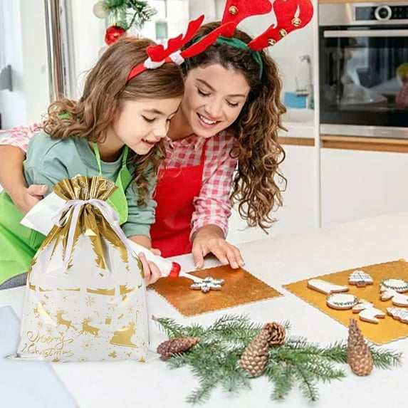 Christmas Decorations Clearance Christmas Decoration Drawstring Drawstring Candy Bag (39*51cm)