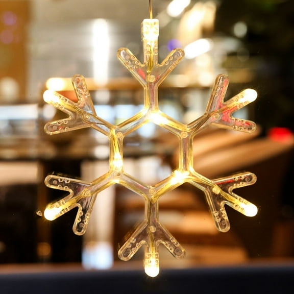 Christmas Decorations Clearance! Christmas Decoration Supplies Christmas LED Light Snowflake Santa Deer Hanging Sucker Lamp Window Ornaments Decoration for Home 2023 New Year Decor Gifts