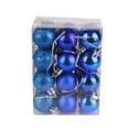 thumbnail image 1 of Christmas Decorations Clearance! Christmas Tree Decorations 24Pcs Christmas Balls Ornaments Bauble Hanging Home Party Ornament Decor Shatterproof Hanging Tree Ornament (1.18'') Blue, 1 of 1