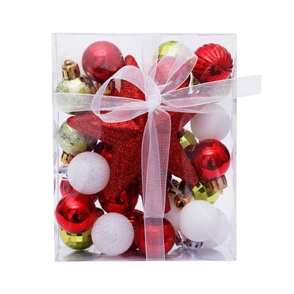 Christmas Decorations Clearance! Christmas Tree Ornaments Set 30Pcs Shatterproof Christmas Ball Ornament Baubles Party Tree Decorations Hanging Ornament Decor Yellow
