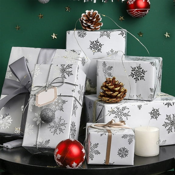 Christmas Decorations Clearance! Christmas Wrapping Paper Gold Stamping Flower Wrapping Paper Valentine's Day Christmas Wrapping Paper Birthday Gift Gift Box Wrapping Paper Manufacturer Promotion Aa