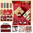 thumbnail image 1 of Christmas Decorations Clearance! Christmas Wrapping Paper Tags with String, Kraft Paper Gift Tags, Christmas Packaging Set with Hemp String, Christmas Gift Tags, 1 of 7