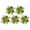 thumbnail image 1 of Christmas Decorations Clearance! Christms Tree Decorations, 5.5'' Artificial Flowers with Clips Christmas Xmas Tree Ornaments for Home Wedding Party Indoor Outdoor Wreath Decor Green(5Pcs with Clips), 1 of 1