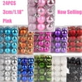 thumbnail image 1 of Christmas Decorations Clearance! Decorative Balls 24PCS Christmas Tree Ornament Pendant Party Supplies Tree Hanging Plastic Ball 3cm/1.18in Gifts, 1 of 2