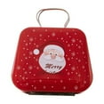 Christmas Decorations Clearance Festive Santa Claus Metal Tin Box