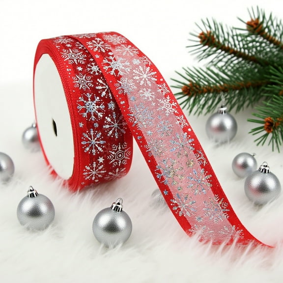 Christmas Decorations Clearance Fmlxio Christmas Snowflake Yarn Webbing Gift Box Packaging Ties Holiday Christmas Scene Decoration