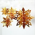 thumbnail image 1 of Christmas Decorations Clearance! Home Decor 6Pcs/set Large Cardboard 3D Snowflake Ornaments Set Christmas Gold, 1 of 3
