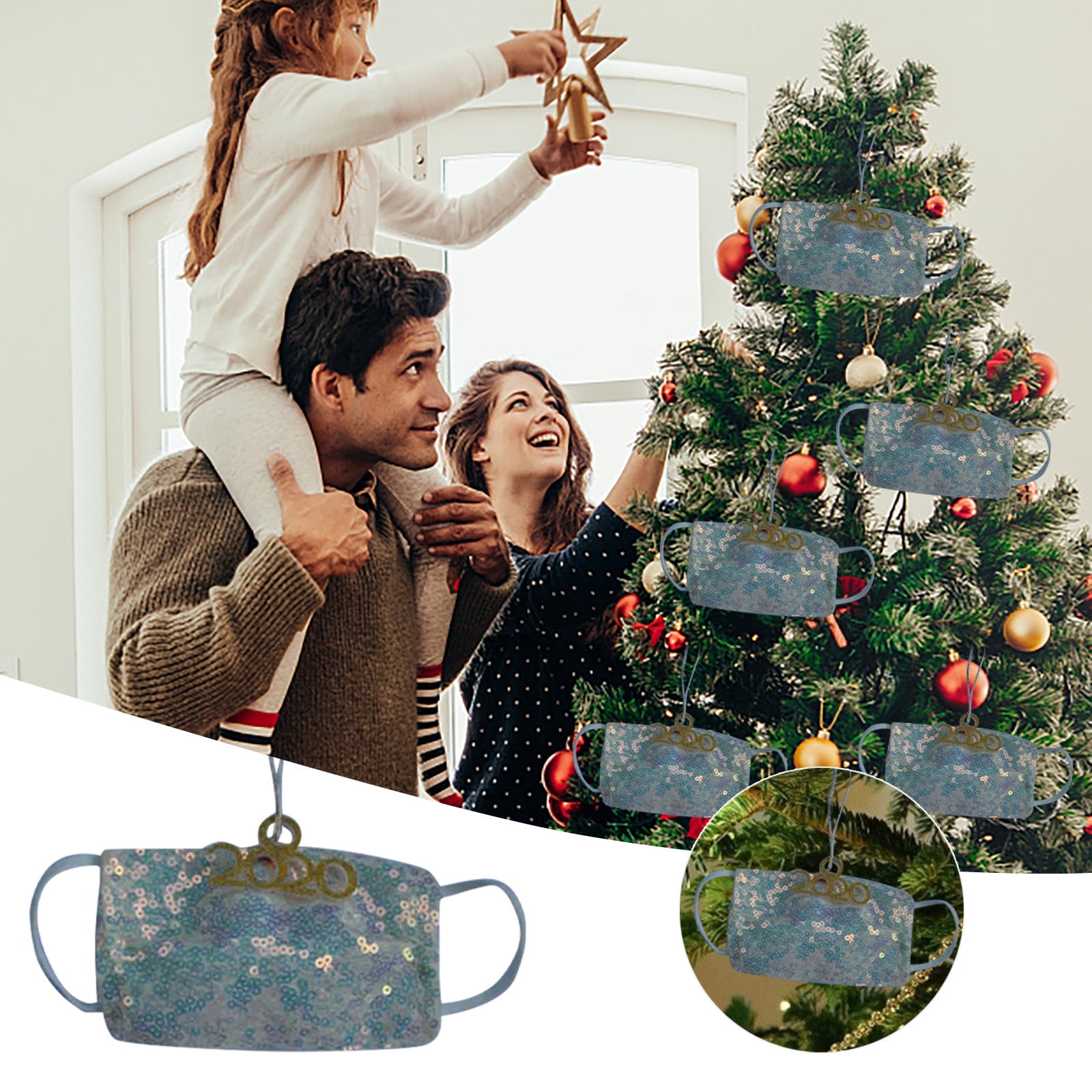 Christmas Decorations Clearance Naittoop 1PCS 2020 Face Mask Snowman